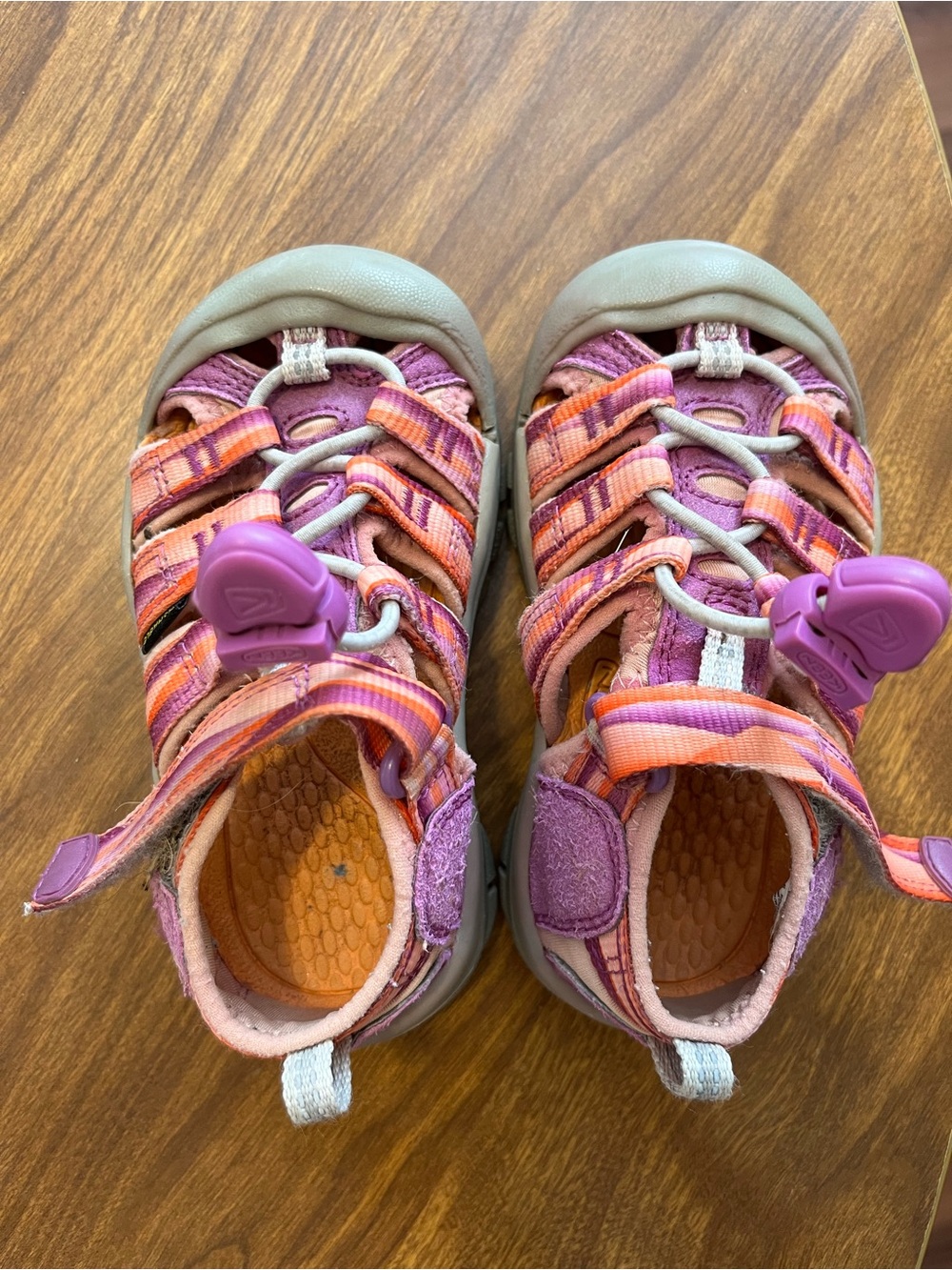 Kids Purple & Orange Outdoor Sandals - Keen little kids size 8